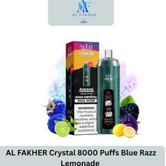AL FAKHER Crystal 8000 Puffs Blue Razz Lemonade