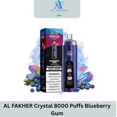AL FAKHER Crystal 8000 Puffs Blueberry Gum