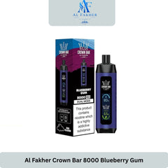 Al Fakher Crown Bar 8000 Puffs Blueberry Gum