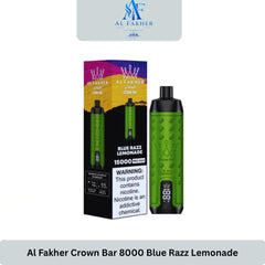Al Fakher Crown Bar 8000 Puffs Blue Razz Lemonade