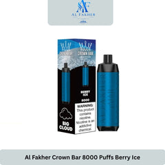 Al Fakher Crown Bar 8000 Puffs Berry Ice