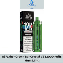 Al Fakher Crown Bar Crystal V2 12000 Puffs Gum Mint