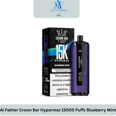 Al Fakher Crown Bar Hypermax 15000 Puffs Blueberry Mint