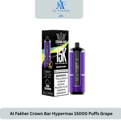 Al Fakher Crown Bar Hypermax 15000 Puffs Grape
