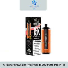 Al Fakher Crown Bar Hypermax 15000 Puffs Peach Ice