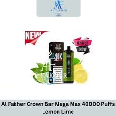Al Fakher Crown Bar Mega Max 40000 Puffs Lemon Lime