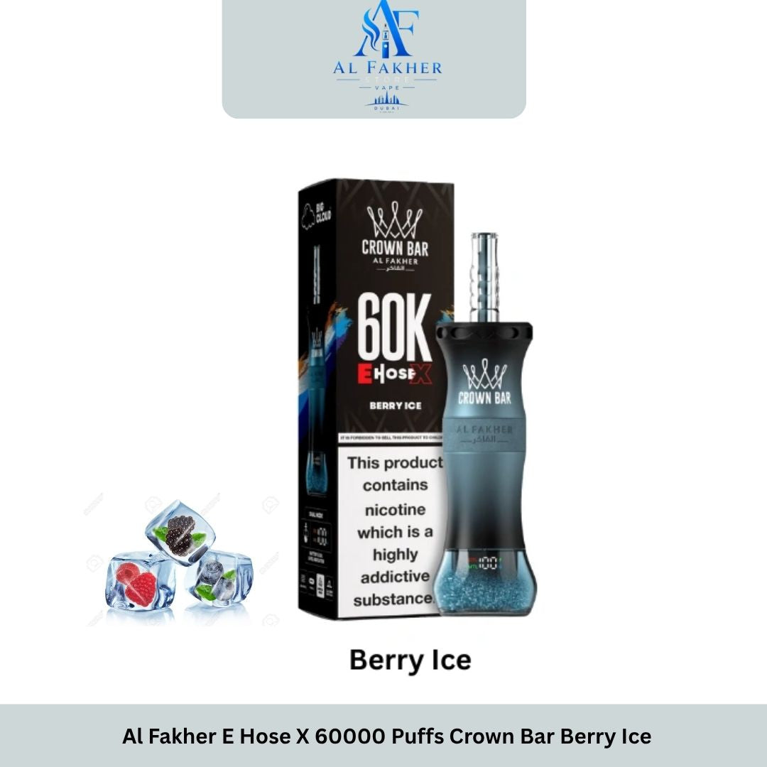 Al Fakher E Hose X 60000 Puffs Crown Bar Berry Ice