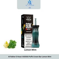 Al Fakher E Hose X 60000 Puffs Crown Bar Lemon Mint