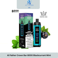 Al Fakher Crown Bar 8000 Puffs Blackcurrant Mint