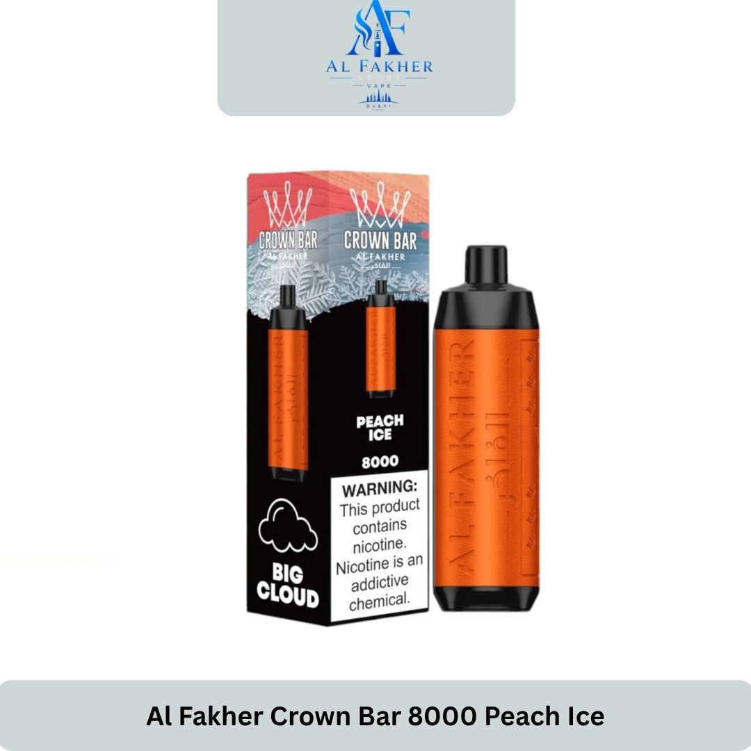 Al Fakher Crown Bar 8000 Puffs Peach Ice