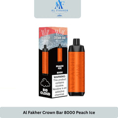 Al Fakher Crown Bar 8000 Puffs Peach Ice