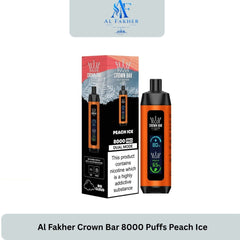 Al Fakher Crown Bar 8000 Puffs Peach Ice