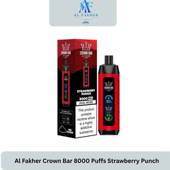 Al Fakher Crown Bar 8000 Puffs Strawberry Punch