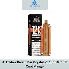 Al Fakher Crown Bar Crystal V2 12000 Puffs Cool Mango