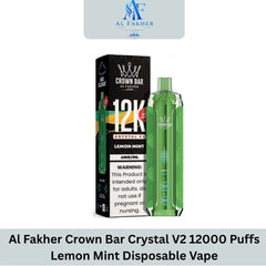 Al Fakher Crown Bar Crystal V2 12000 Puffs Lemon Mint
