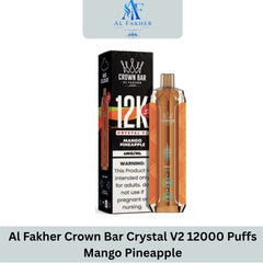 Al Fakher Crown Bar Crystal V2 12000 Puffs Mango Pineapple