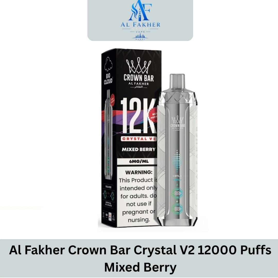 Al Fakher Crown Bar Crystal V2 12000 Puffs Mixed Berry