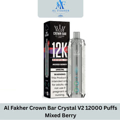 Al Fakher Crown Bar Crystal V2 12000 Puffs Mixed Berry
