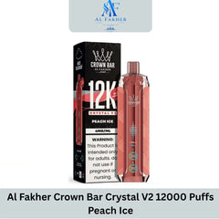 Al Fakher Crown Bar Crystal V2 12000 Puffs Peach Ice