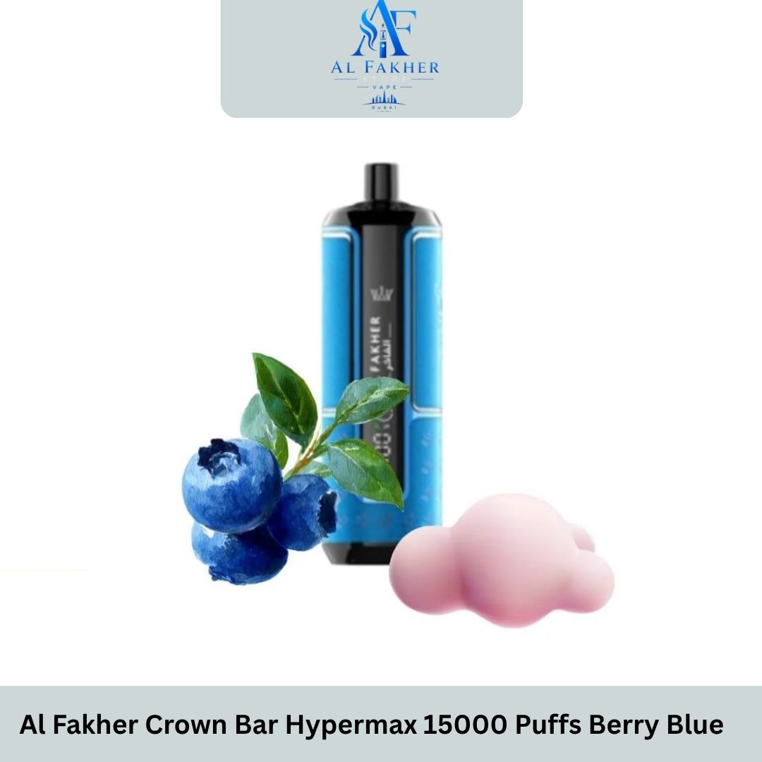 Al Fakher Crown Bar Hypermax 15000 Puffs Berry Blue