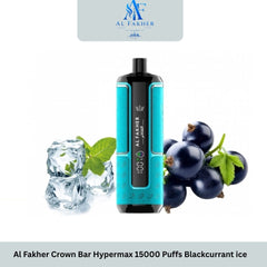 Al Fakher Crown Bar Hypermax 15000 Puffs Blackcurrant ice
