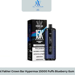 Al Fakher Crown Bar Hypermax 15000 Puffs Blue Razz Lemonade (Copy)