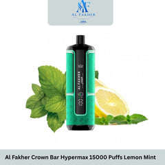 Al Fakher Crown Bar Hypermax 15000 Puffs Lemon Mint
