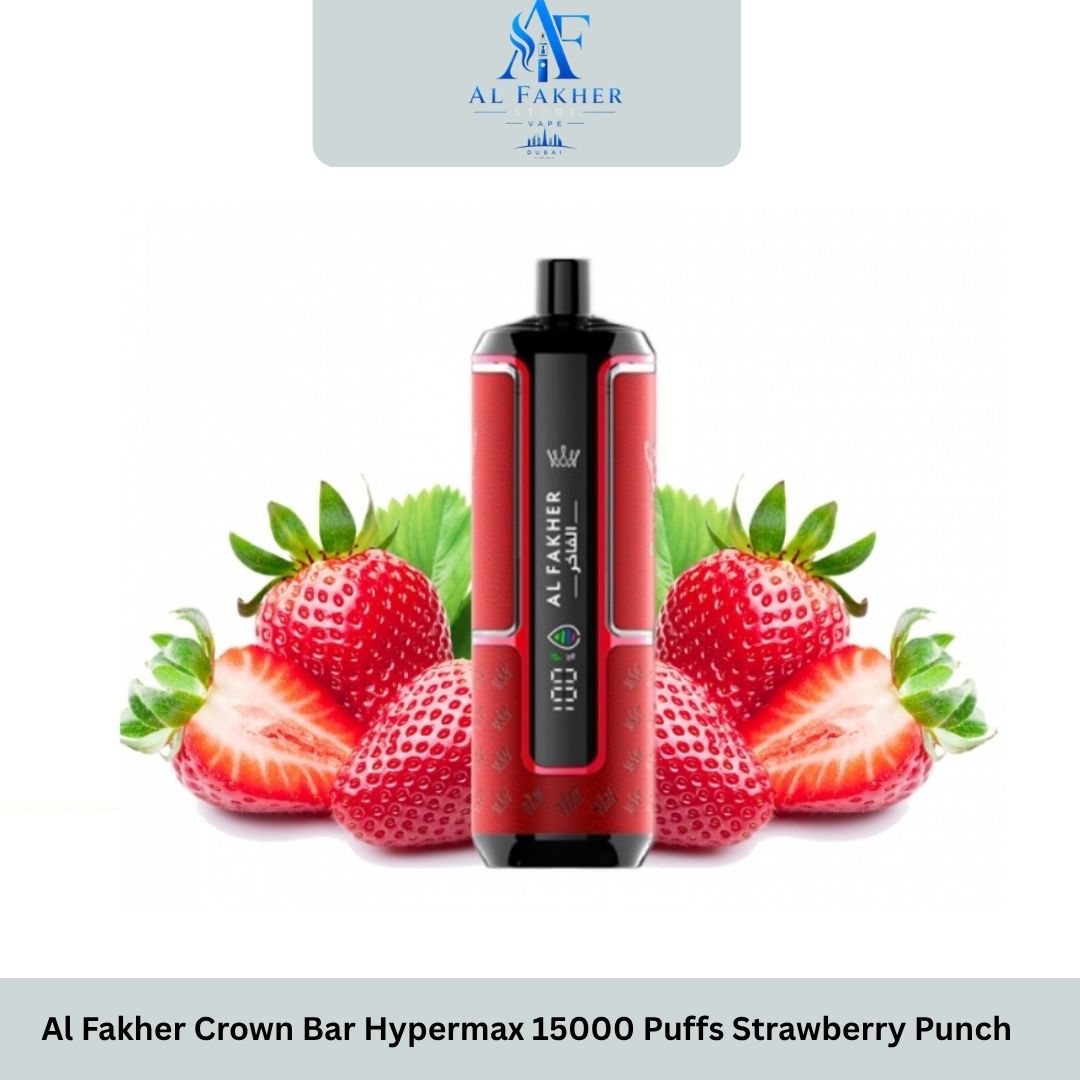 Al Fakher Crown Bar Hypermax 15000 Puffs Strawberry Punch