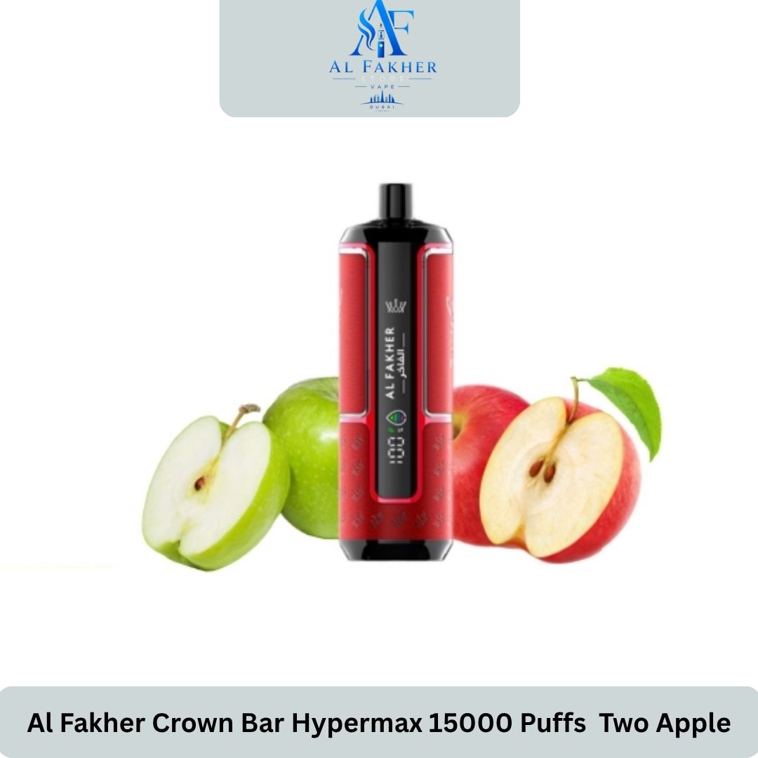 Al Fakher Crown Bar Hypermax 15000 Puffs Two Apple