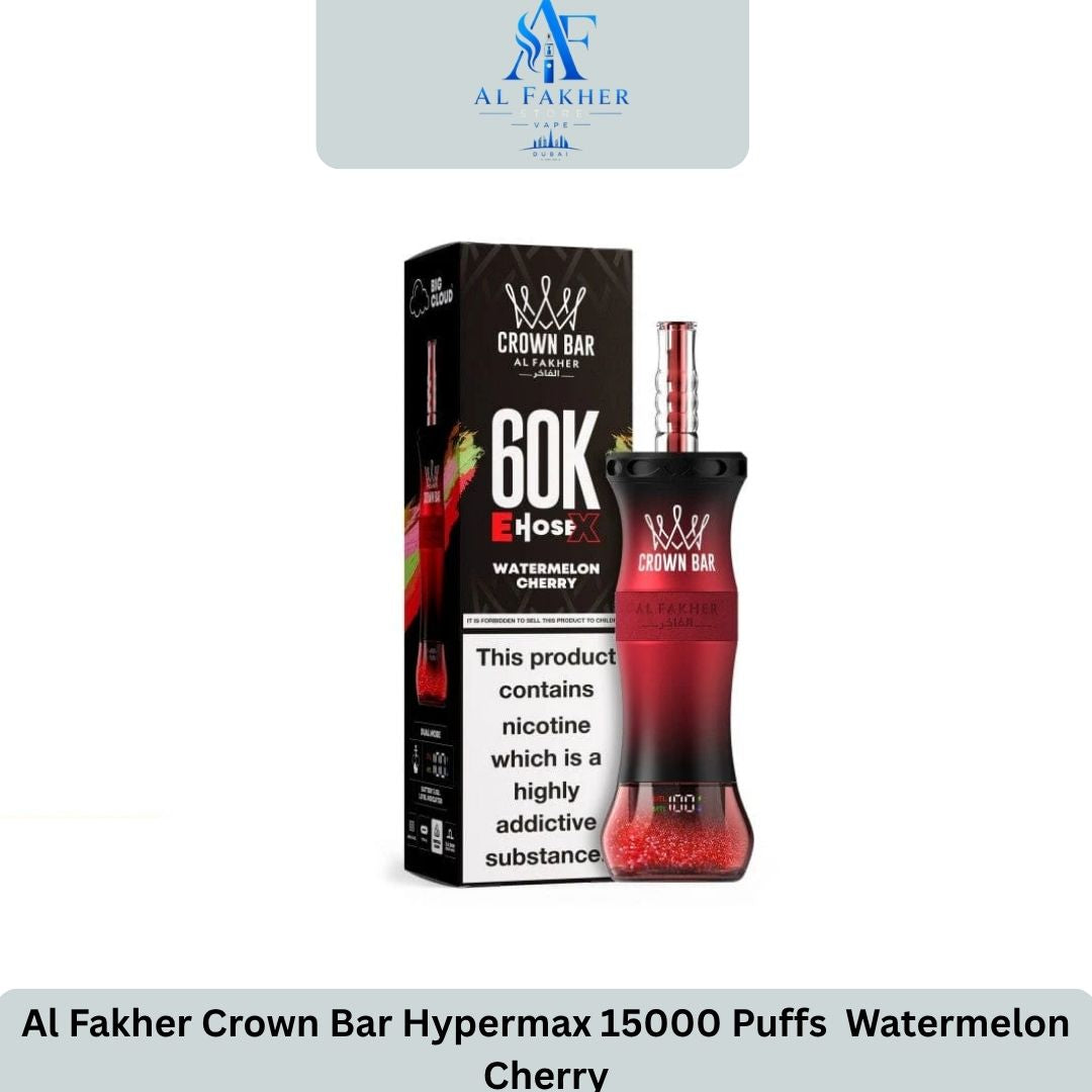 Al Fakher Crown Bar Hypermax 15000 Puffs Watermelon Cherry