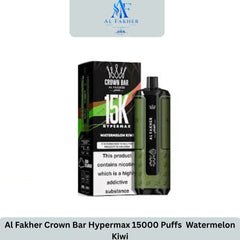 Al Fakher Crown Bar Hypermax 15000 Puffs Watermelon Kiwi