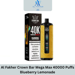 Al Fakher Crown Bar Mega Max 40000 Puffs Blue Razz Lemonade