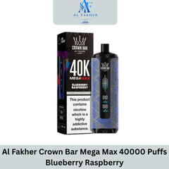 Al Fakher Crown Bar Mega Max 40000 Puffs Blueberry Raspberry