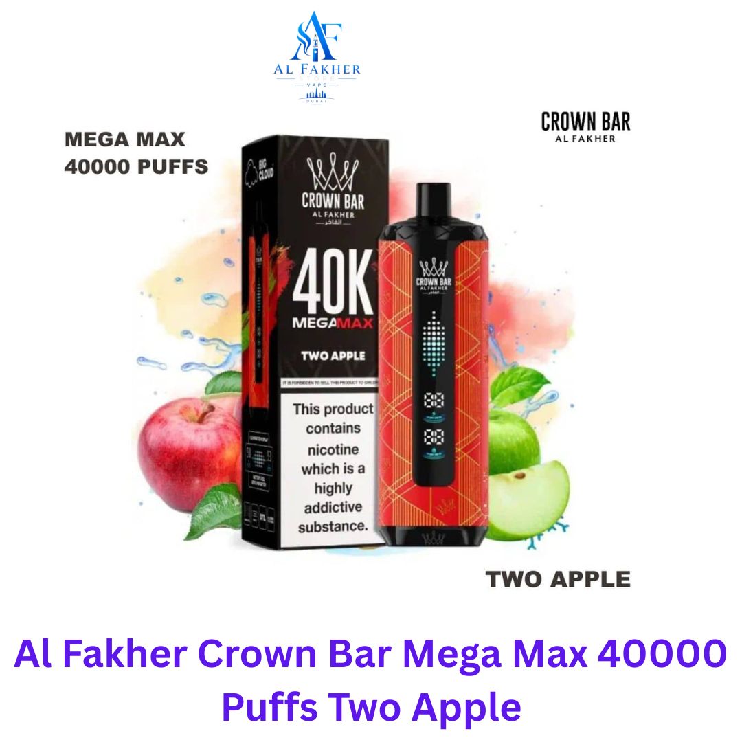 Al Fakher Crown Bar Mega Max 40000 Puffs Two Apple
