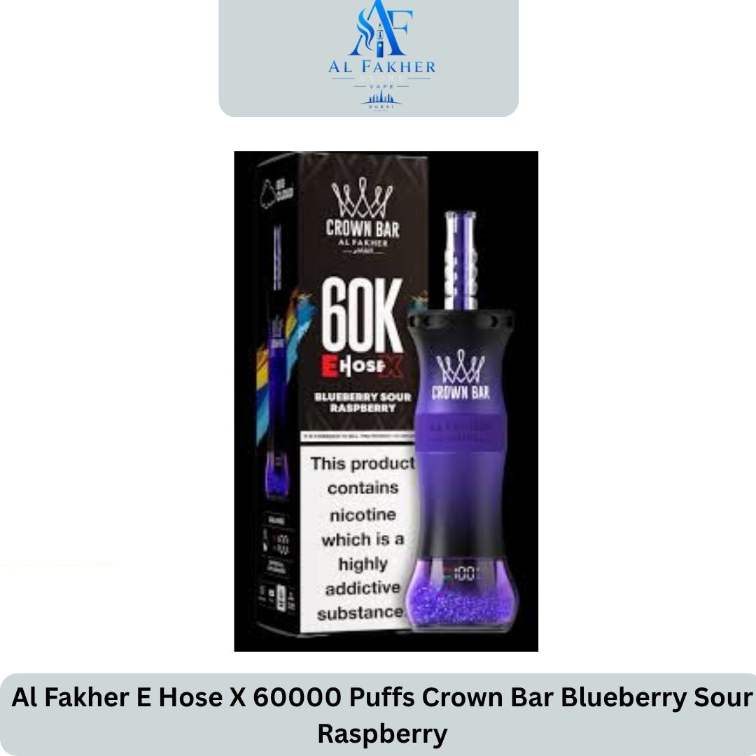Al Fakher E Hose X 60000 Puffs Crown Bar Blueberry Sour Raspberry
