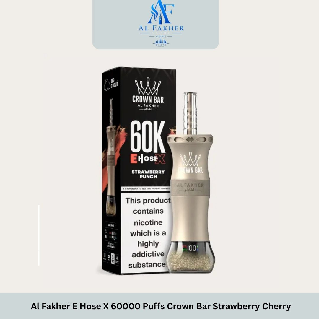Al Fakher E Hose X 60000 Puffs Crown Bar Strawberry Cherry
