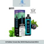 Al Fakher Crown Bar 8000 Puffs Blackcurrant Mint