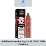 Al Fakher Crown Bar Crystal V2 12000 Puffs Peach Ice