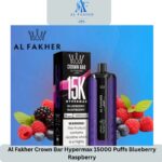 Al Fakher Crown Bar Hypermax 15000 Puffs Blueberry Raspberry