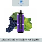 Al Fakher Crown Bar Hypermax 15000 Puffs Grape Mint