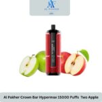 Al Fakher Crown Bar Hypermax 15000 Puffs Two Apple