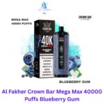 Al Fakher Crown Bar Mega Max 40000 Puffs Blueberry Gum