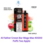 Al Fakher Crown Bar Mega Max 40000 Puffs Two Apple